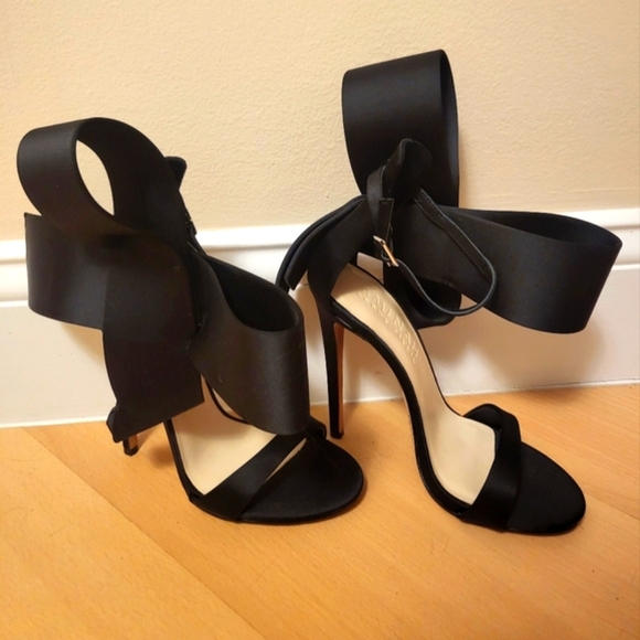 New Satin Open Toe Heels - Picture 2 of 6